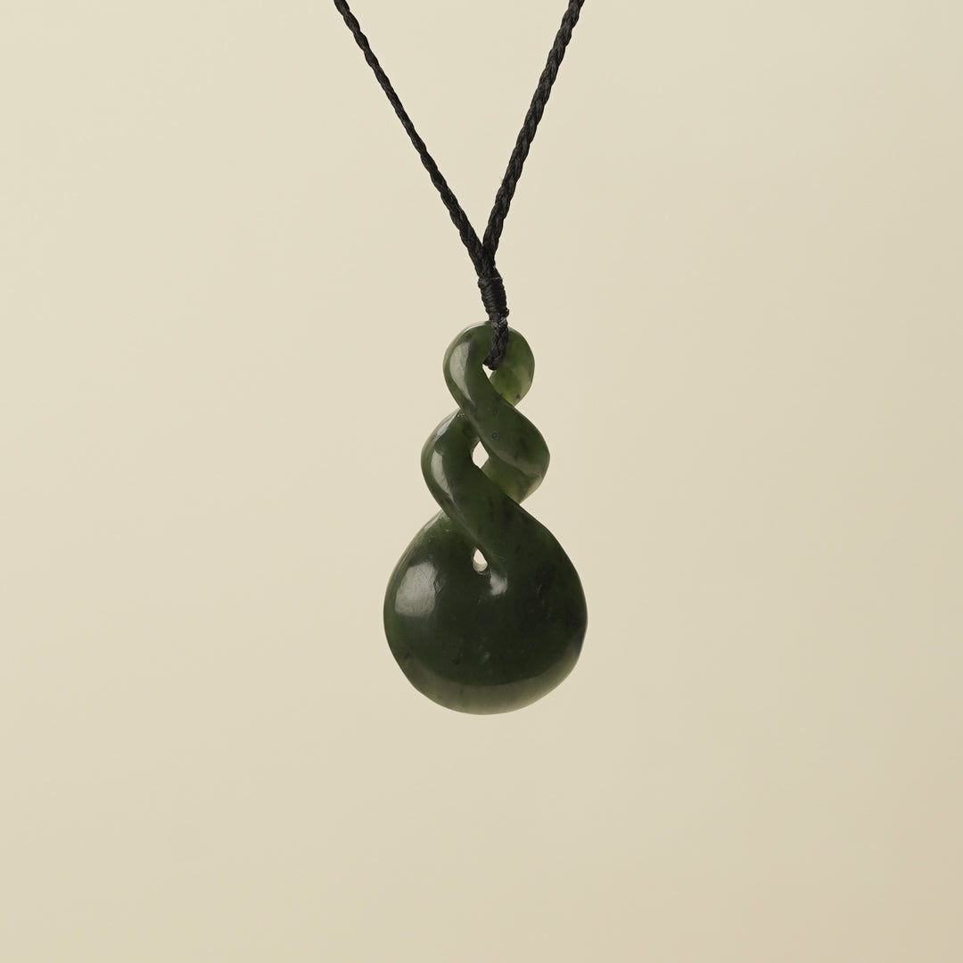 Double Pikorua Pounamu Large Pendant