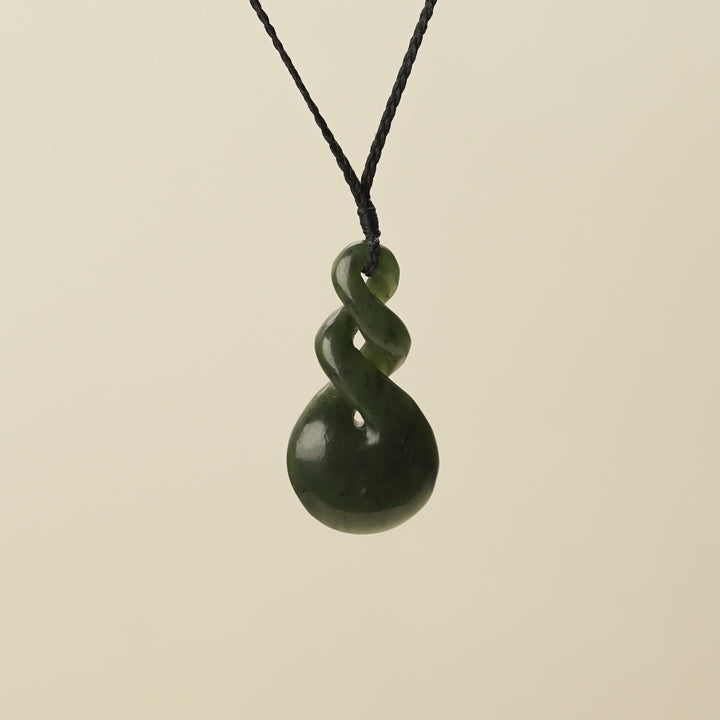 Double Pikorua Pounamu Large Pendant