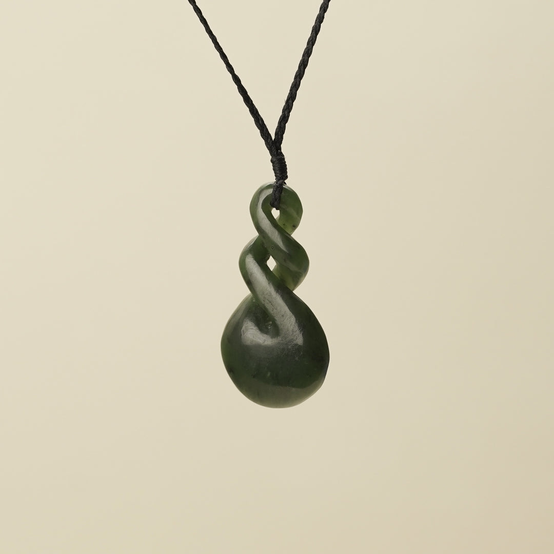 Double Pikorua Pounamu Large Pendant