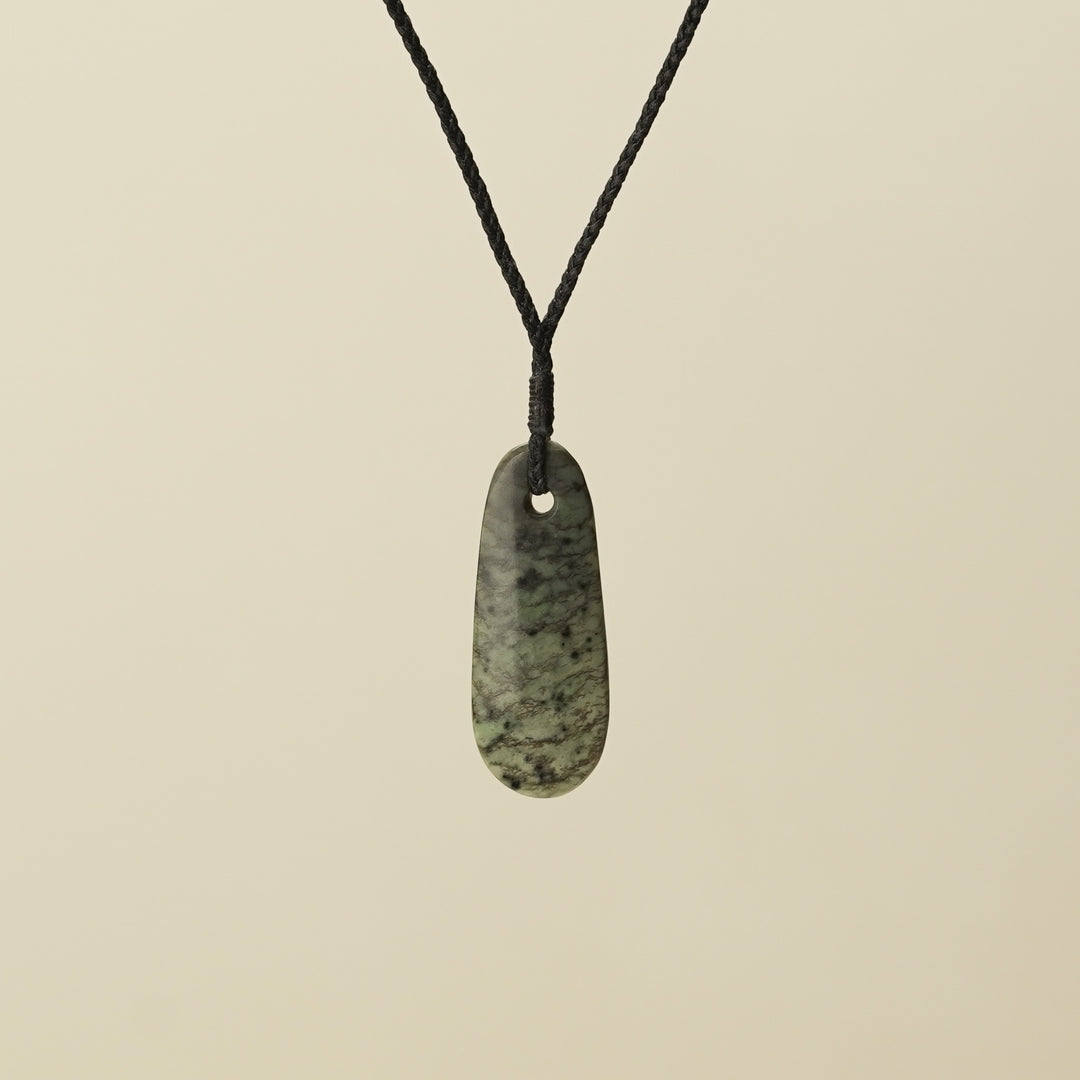 Roimata Small Medium Kōkopu Pendant, Black Binding