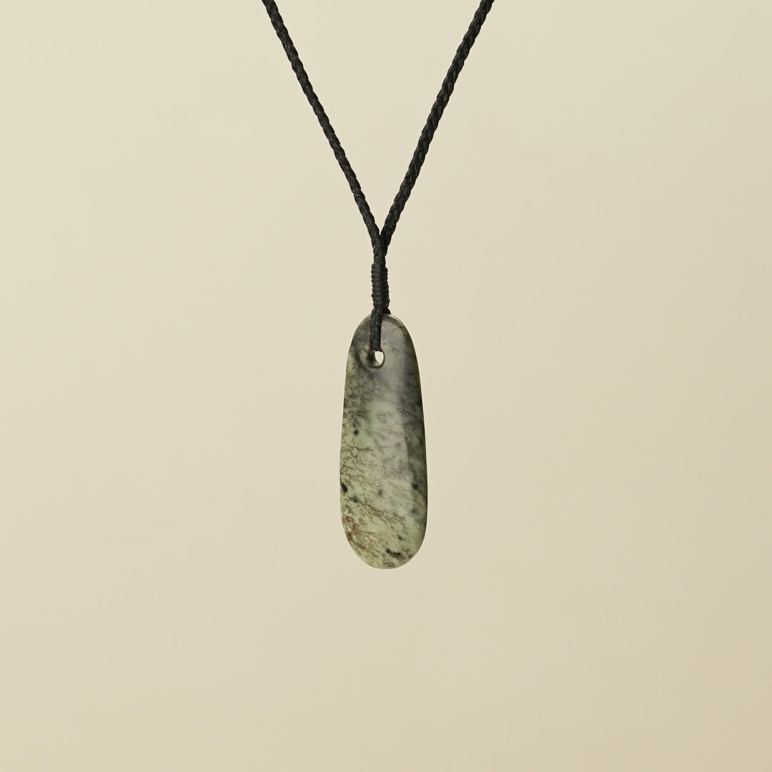 Roimata Small Medium Kōkopu Pendant, Black Binding