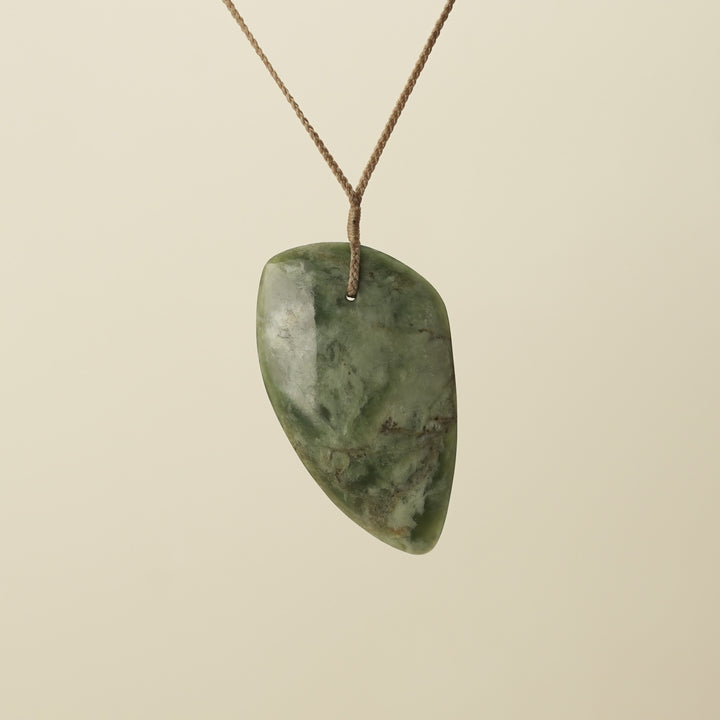 Flower Pounamu Niho Large Pendant