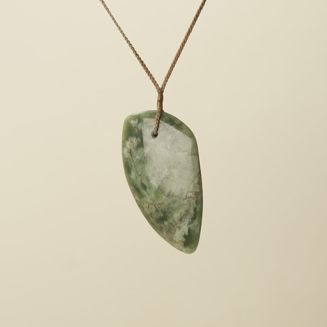 Flower Pounamu Niho Large Pendant