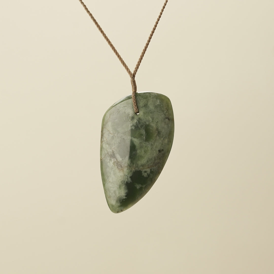 Flower Pounamu Niho Large Pendant