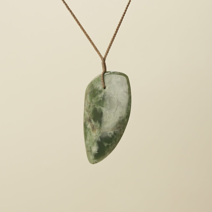 Flower Pounamu Niho Large Pendant