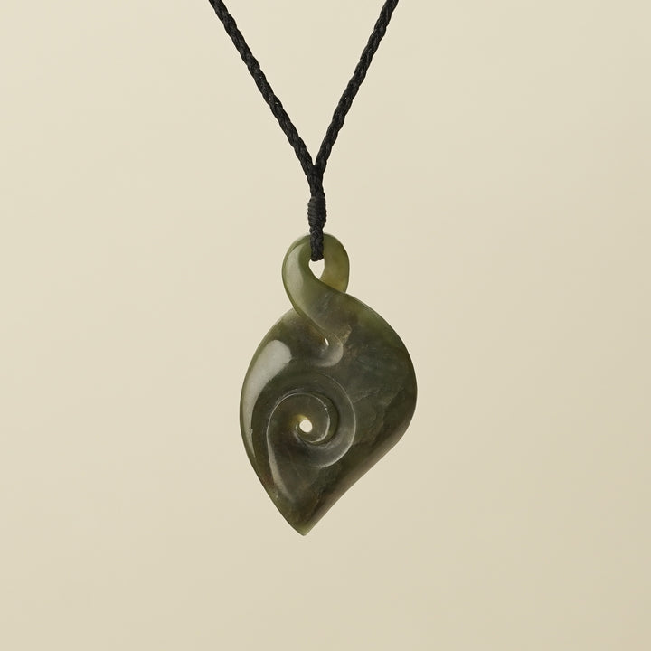 Large Pikorua Koru Pounamu Pendant