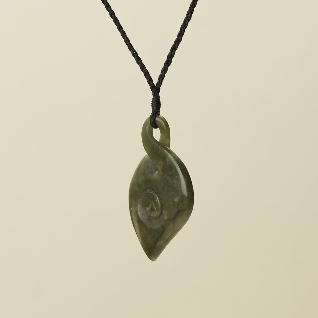 Large Pikorua Koru Pounamu Pendant