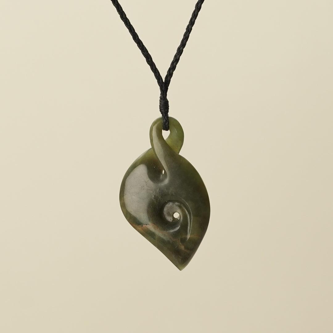 Large Pikorua Koru Pounamu Pendant