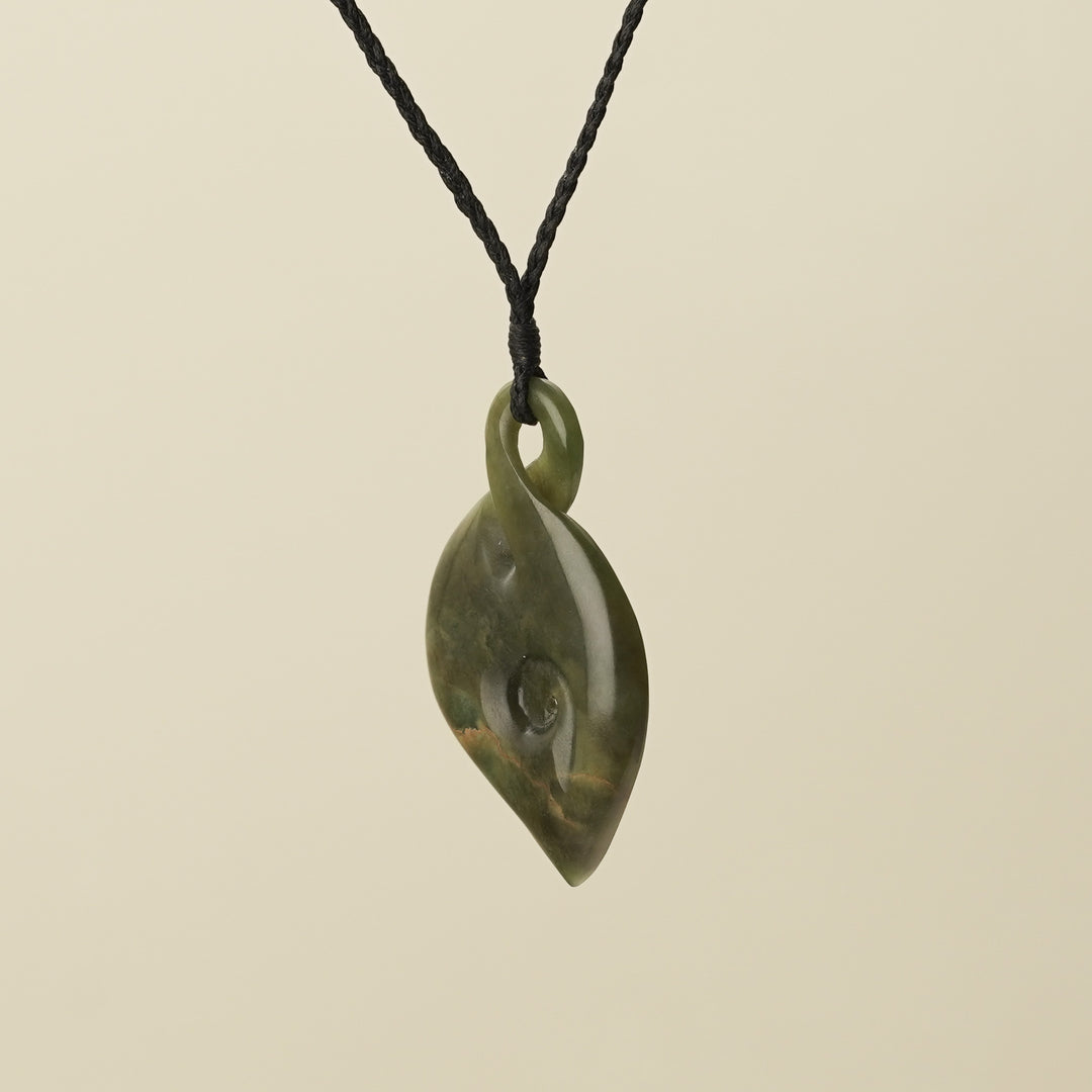 Large Pikorua Koru Pounamu Pendant