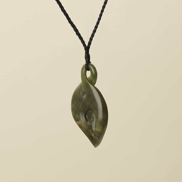Large Pikorua Koru Pounamu Pendant