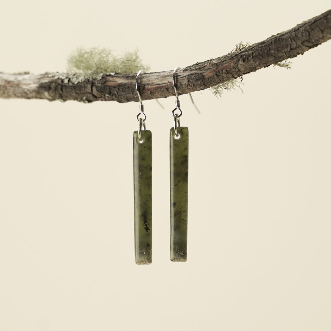 Small Tangiwai Pounamu Earrings 50mm