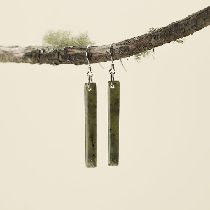 Small Tangiwai Pounamu Earrings 50mm