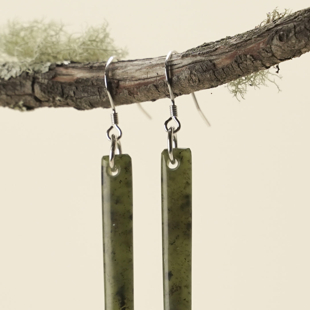 Small Tangiwai Pounamu Earrings 50mm