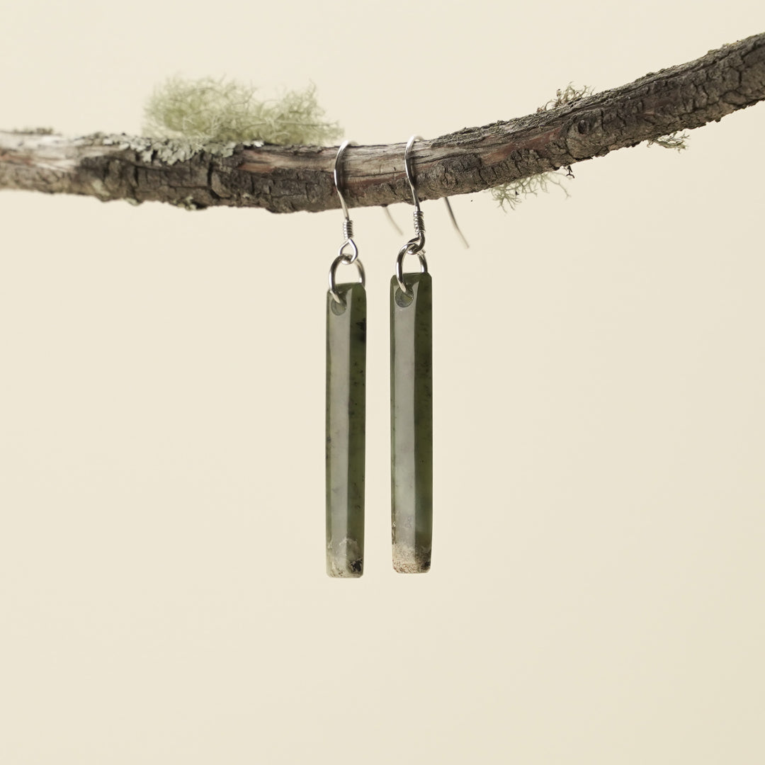 Small Tangiwai Pounamu Earrings 50mm