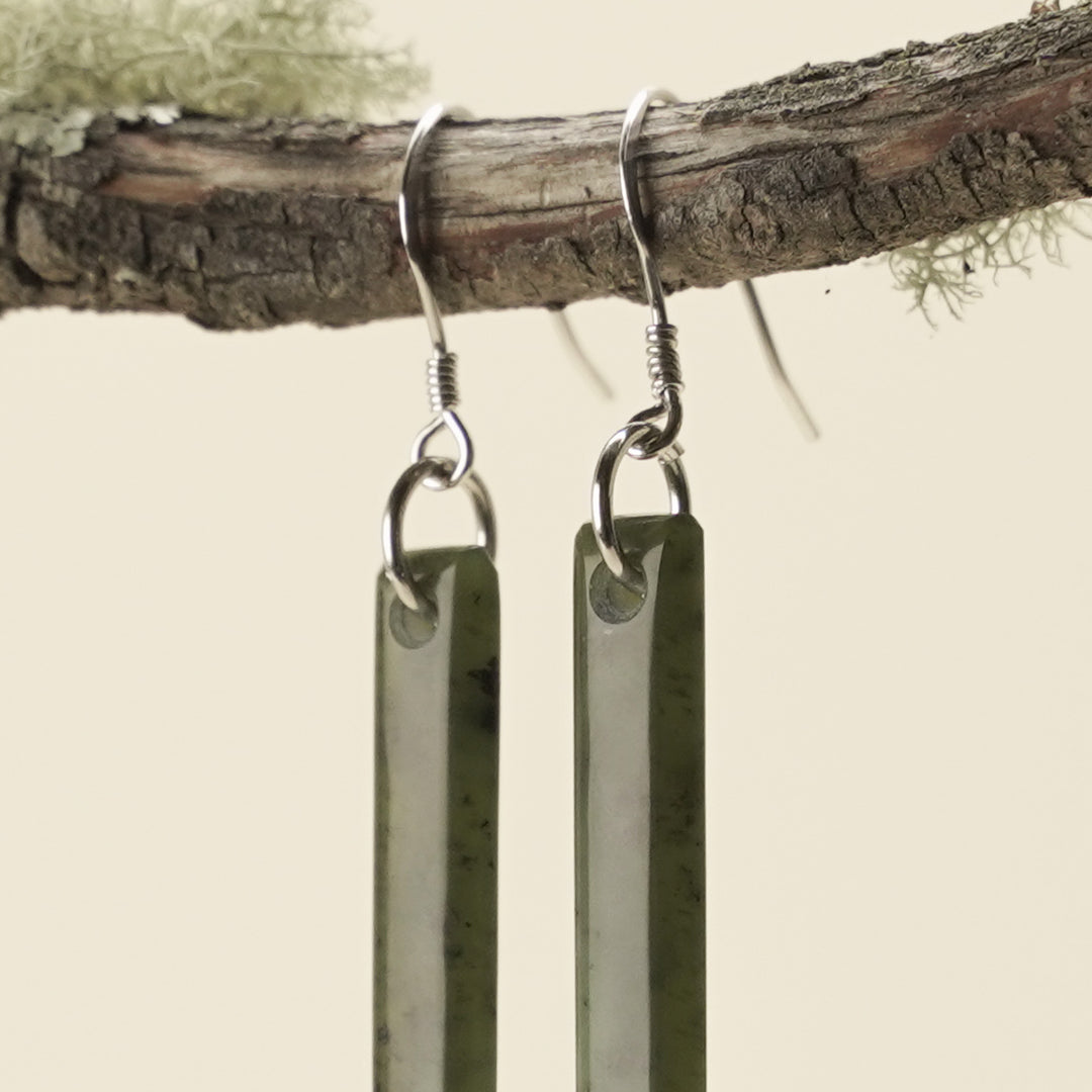 Small Tangiwai Pounamu Earrings 50mm