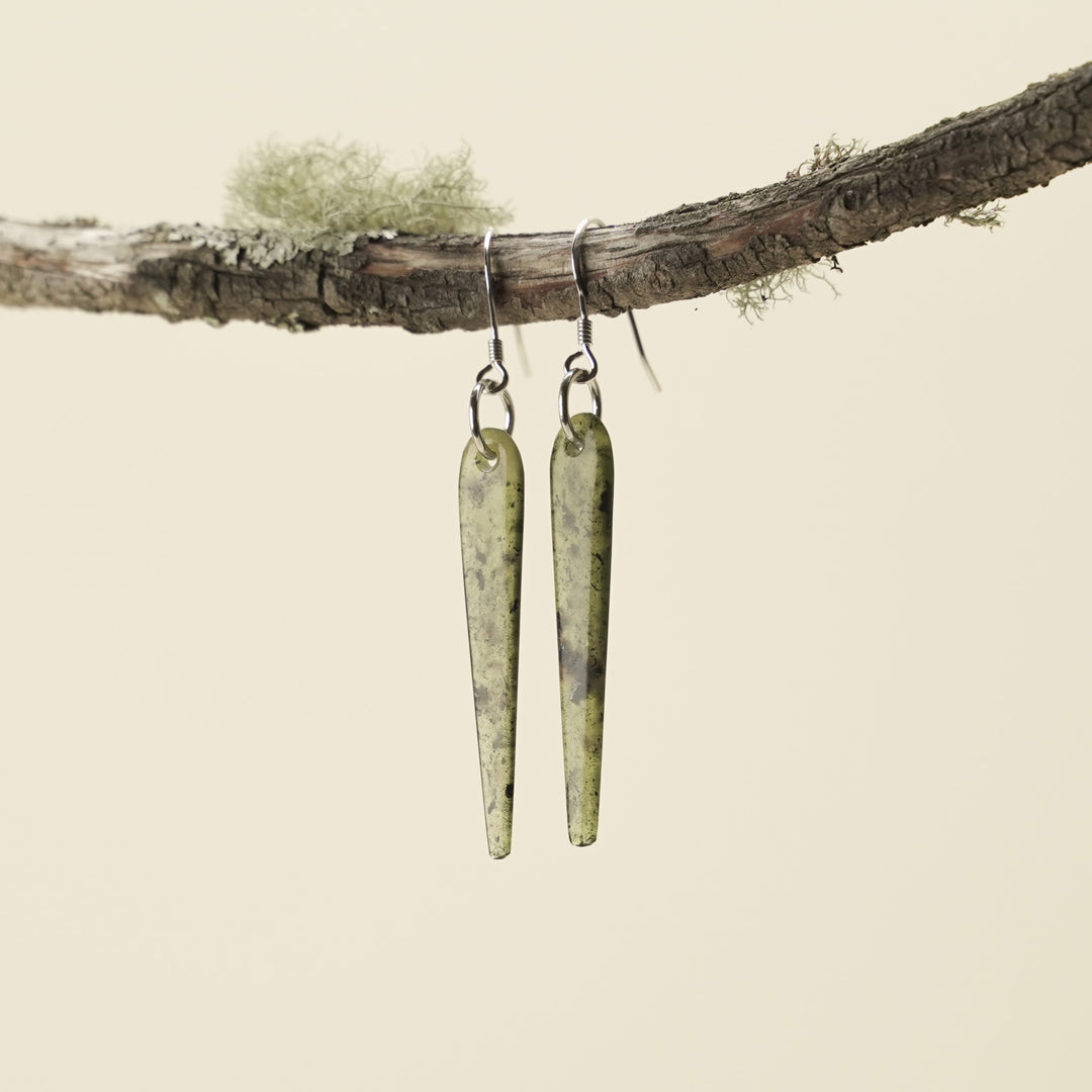 Small Tangiwai Pounamu Earrings 50mm