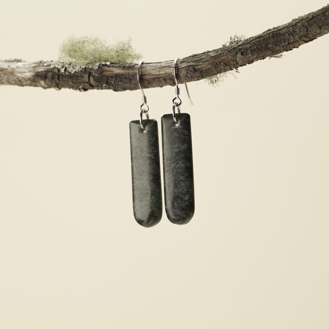 Drop Hapopo Pounamu Extra Small Earrings 35mm
