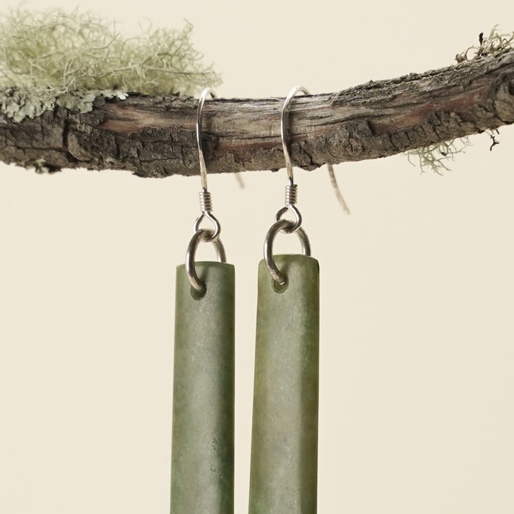 Drop Raukaraka Pounamu Small Medium Earrings 50mm