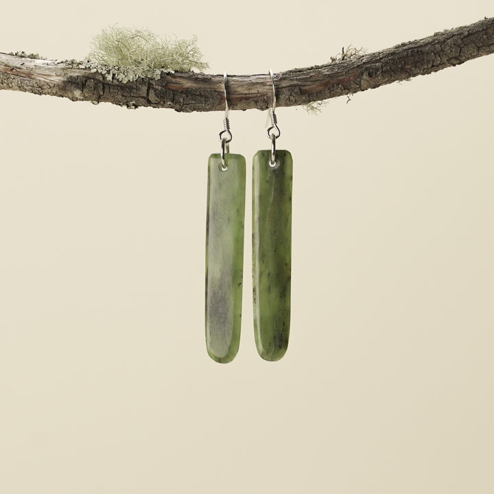 Drop Kahurangi Pounamu Small Medium Earrings 50mm