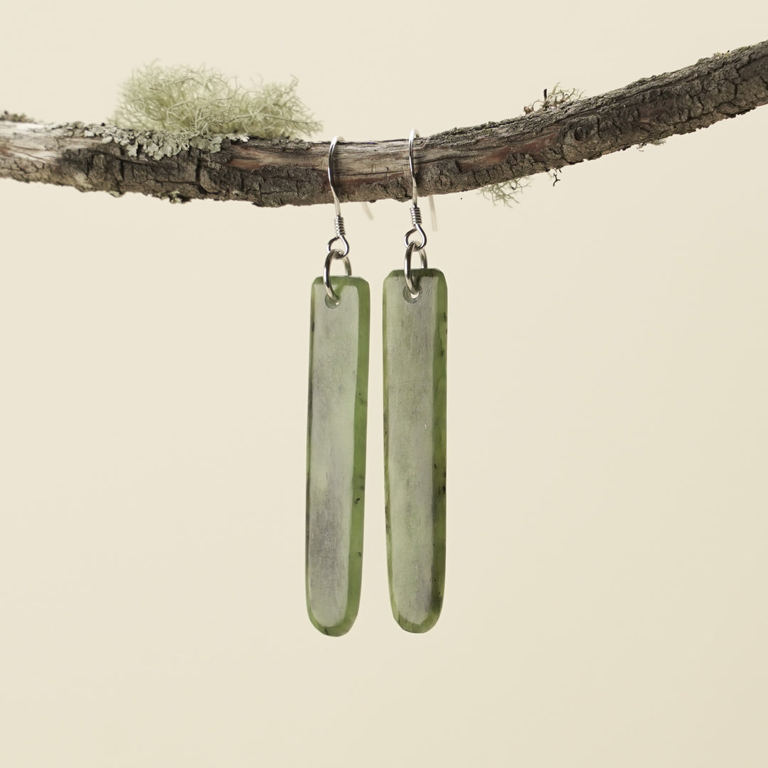 Drop Kahurangi Pounamu Small Medium Earrings 50mm