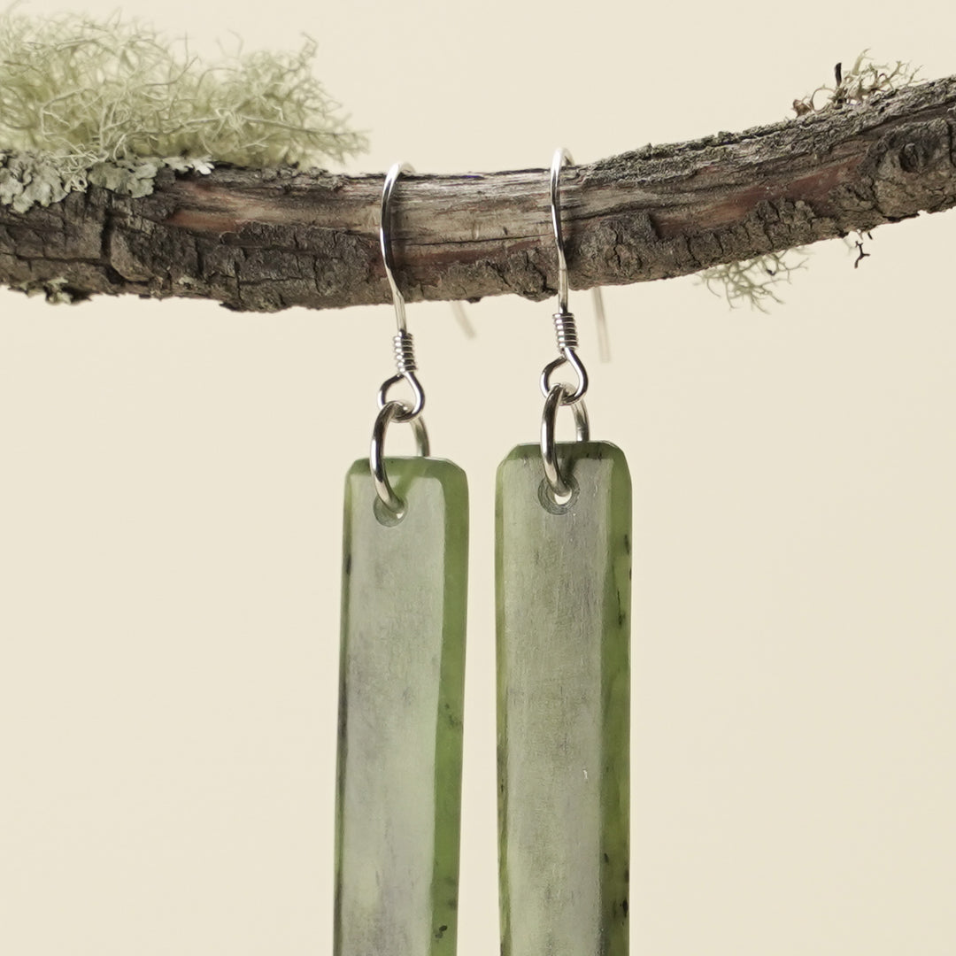 Drop Kahurangi Pounamu Small Medium Earrings 50mm