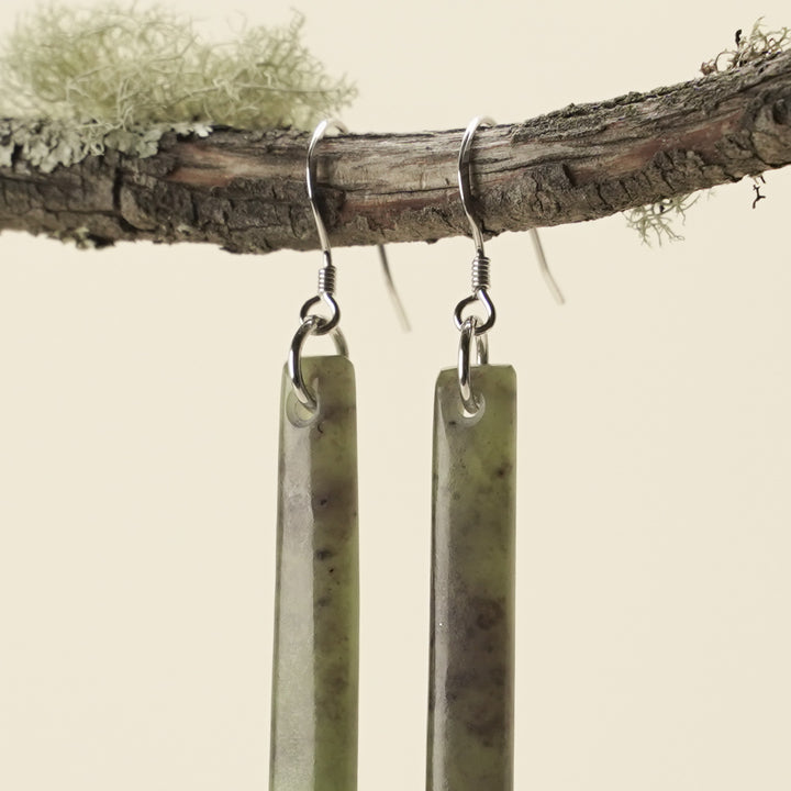 Drop Kahurangi Pounamu Small Medium Earrings 50mm