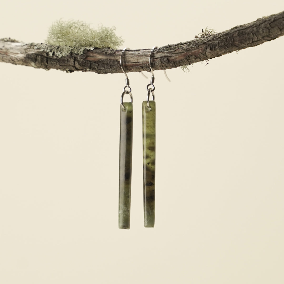 Medium Tangiwai Pounamu Earrings 60mm