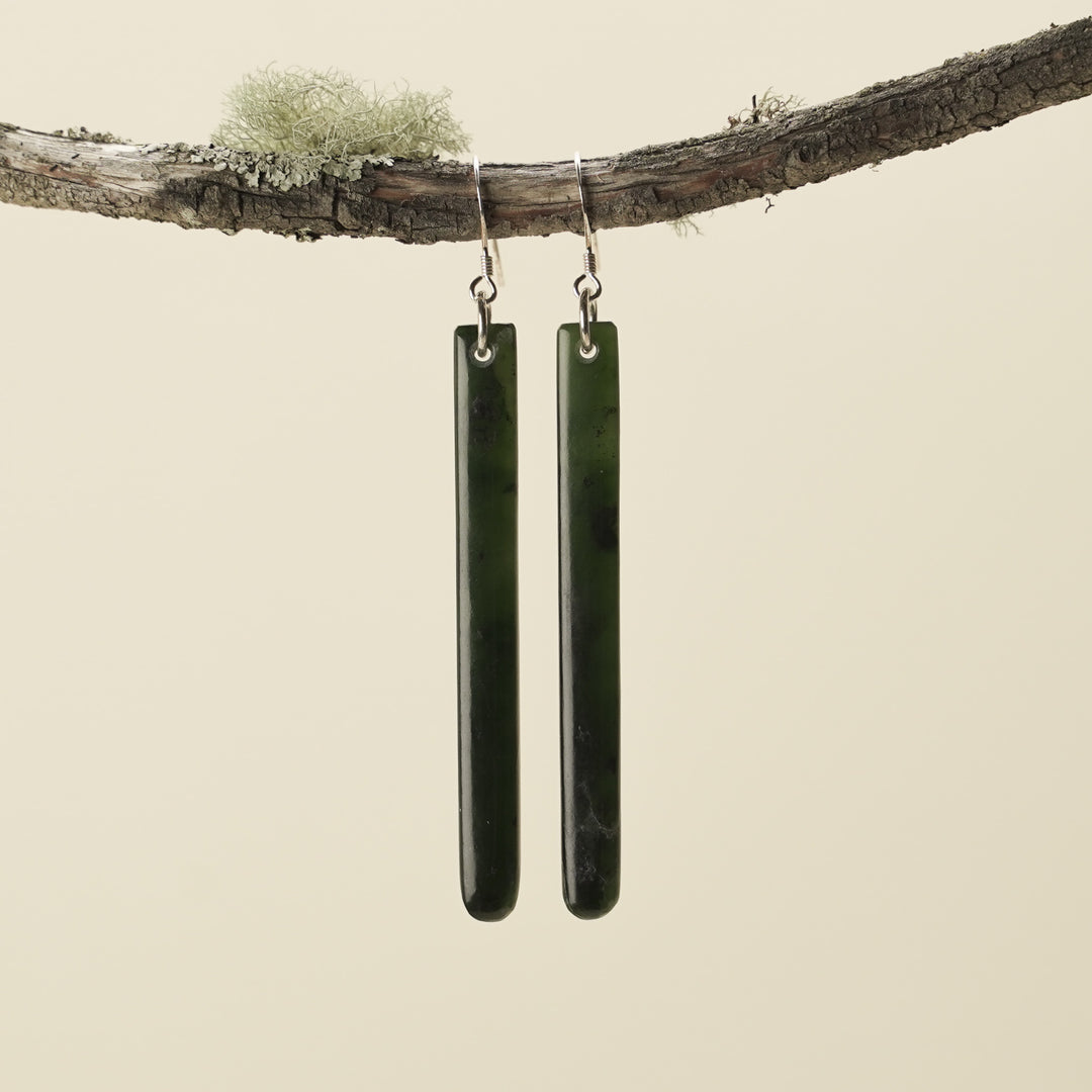 Medium Tangiwai Pounamu Earrings 60mm