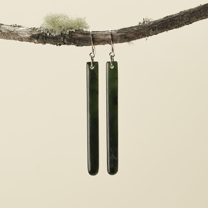 Medium Tangiwai Pounamu Earrings 60mm