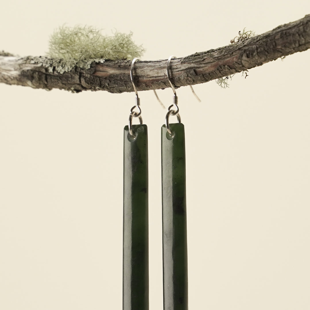 Medium Tangiwai Pounamu Earrings 60mm