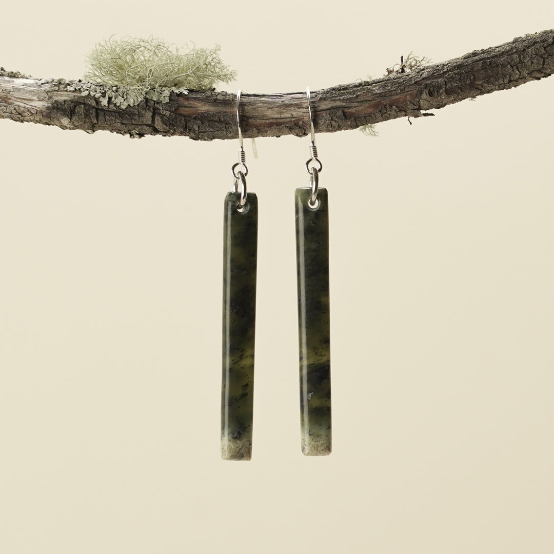 Medium Tangiwai Pounamu Earrings 60mm