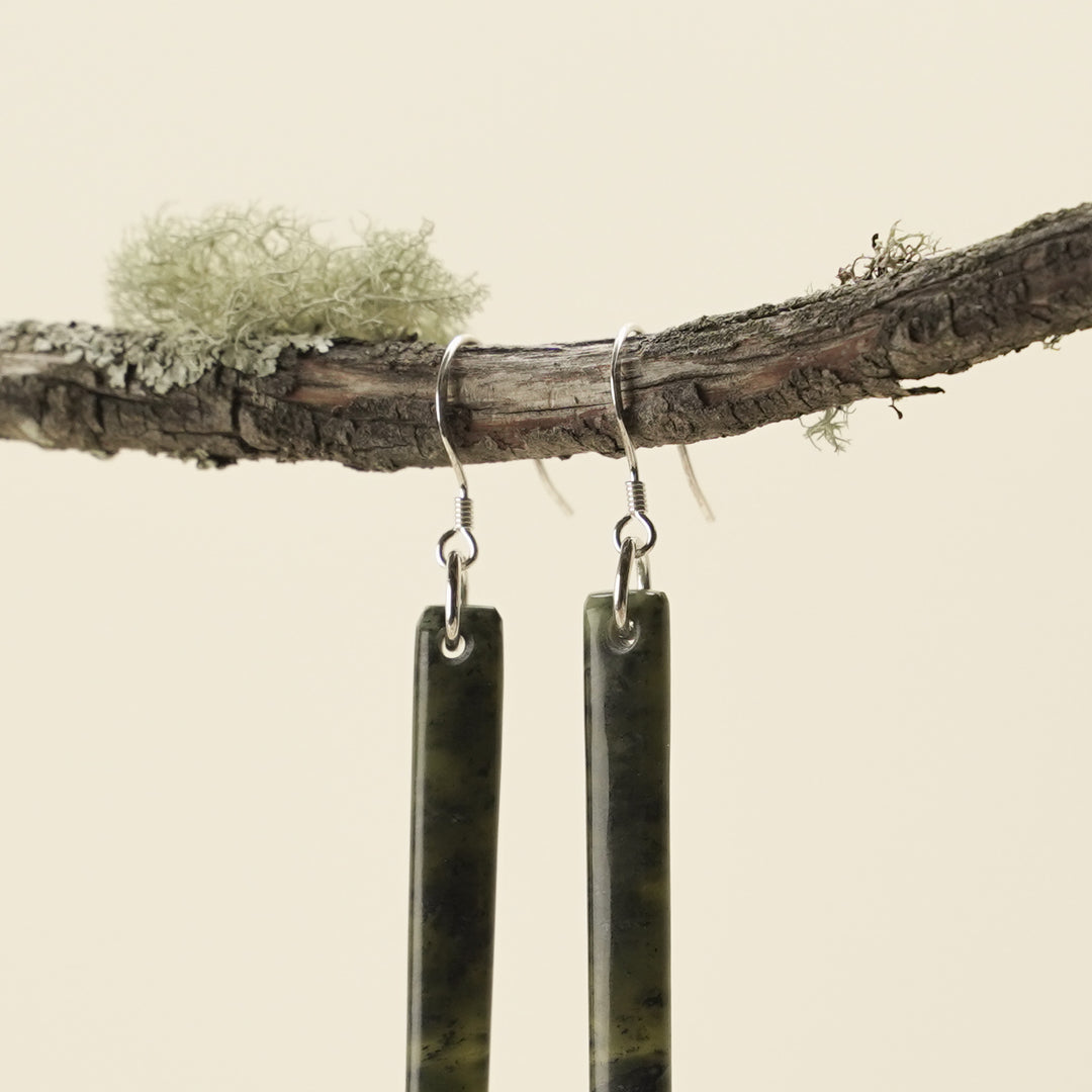 Medium Tangiwai Pounamu Earrings 60mm