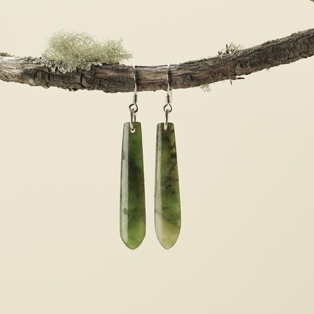 Drop Kahurangi Pounamu Medium Earrings 65mm