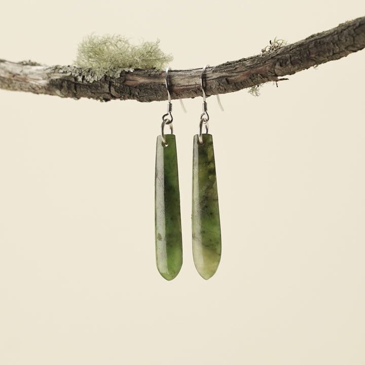 Drop Kahurangi Pounamu Medium Earrings 65mm
