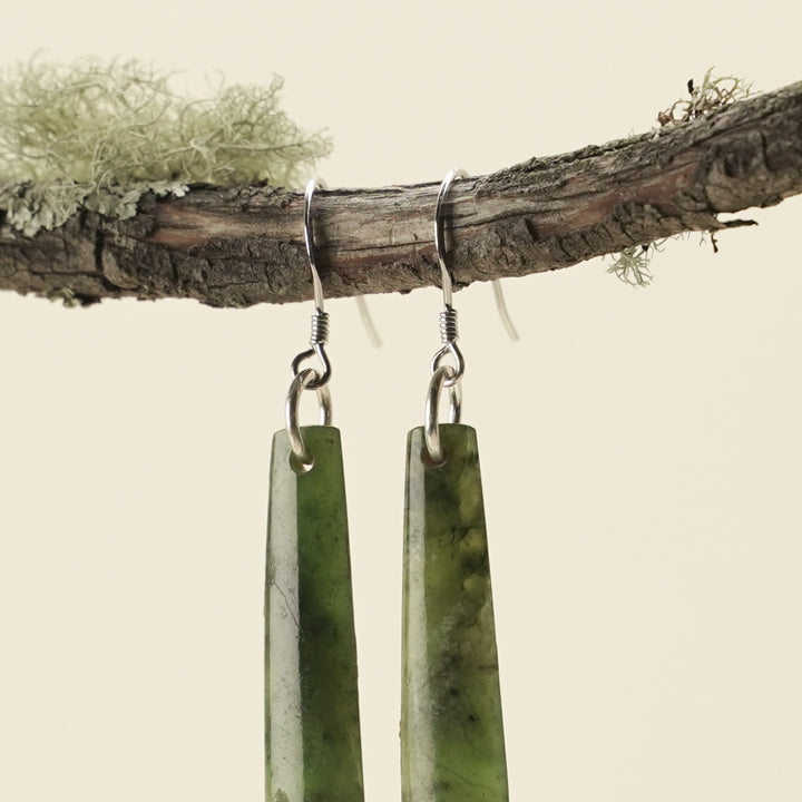 Drop Kahurangi Pounamu Medium Earrings 65mm