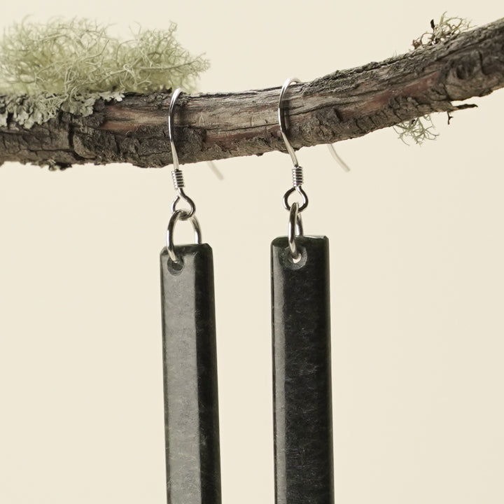 Drop Hapopo Pounamu Medium Earrings 60mm