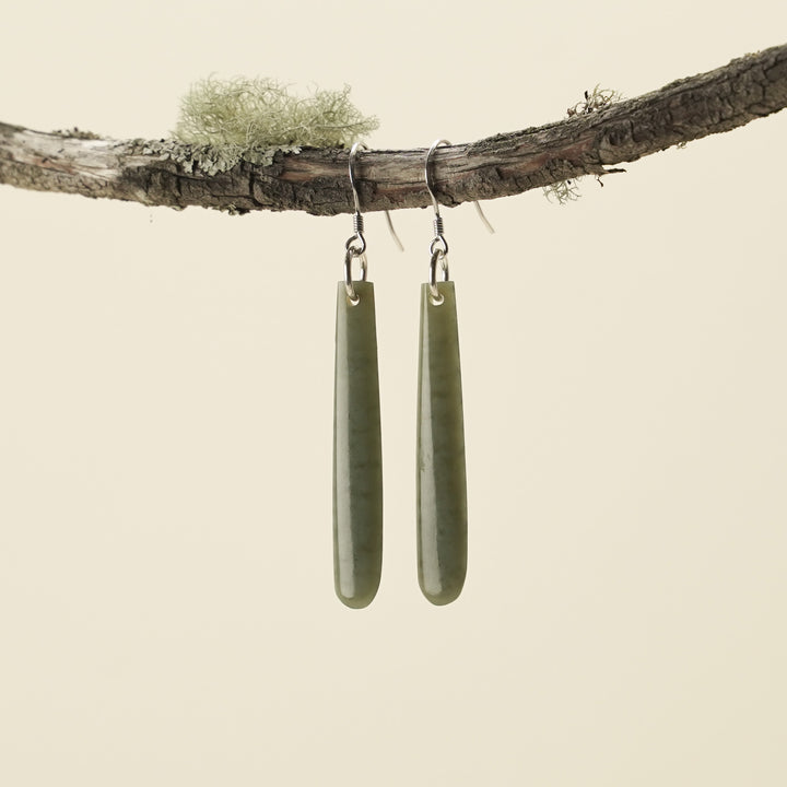 Drop Inanga Pounamu Medium Earrings 65mm