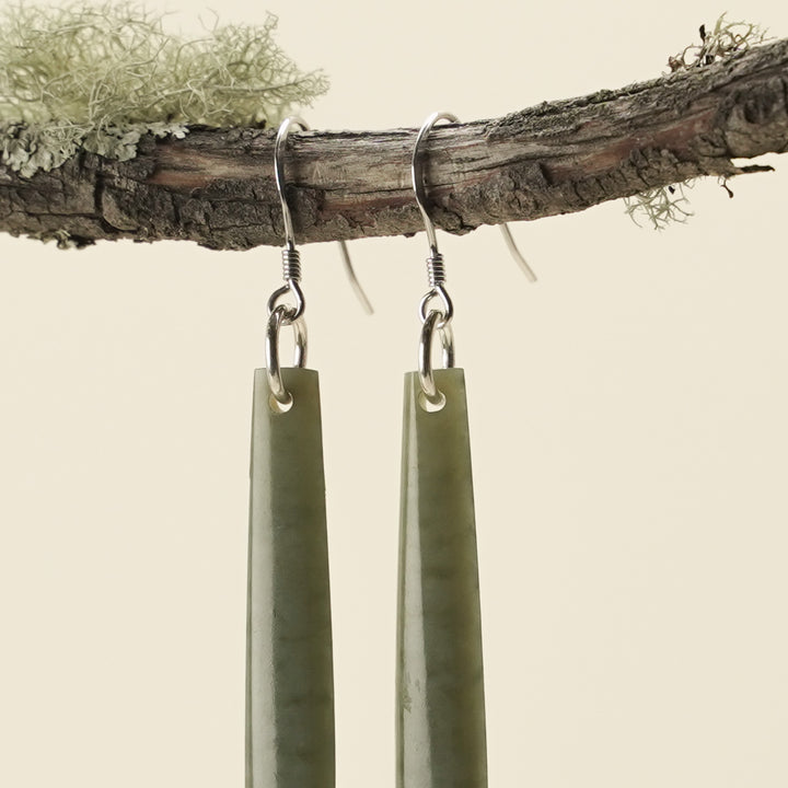 Drop Inanga Pounamu Medium Earrings 65mm