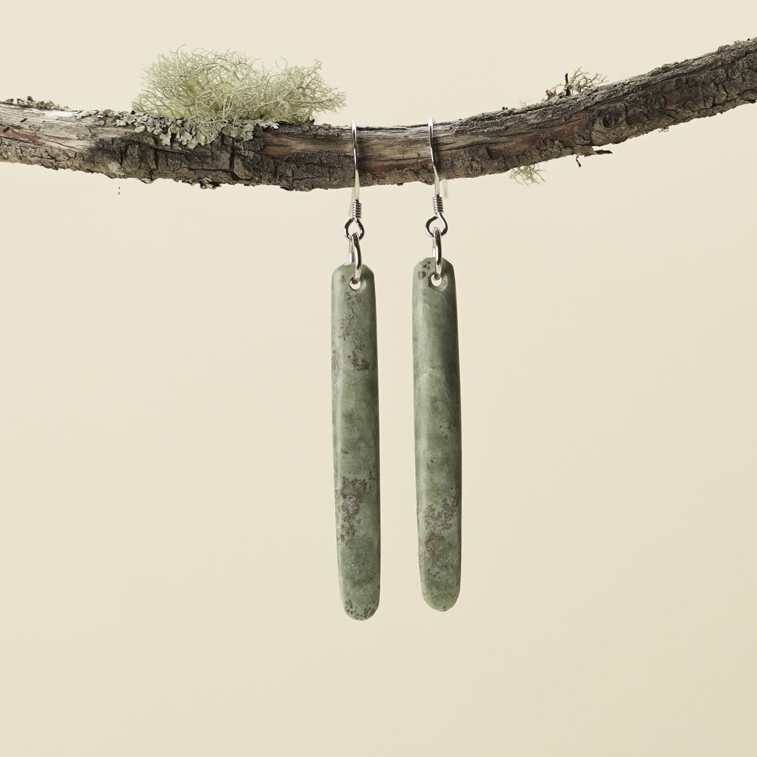 Drop Kōkopu Pounamu Medium Earrings 60mm