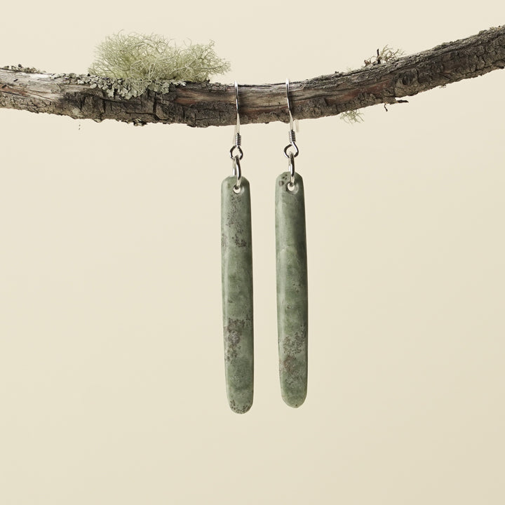 Drop Kōkopu Pounamu Medium Earrings 60mm