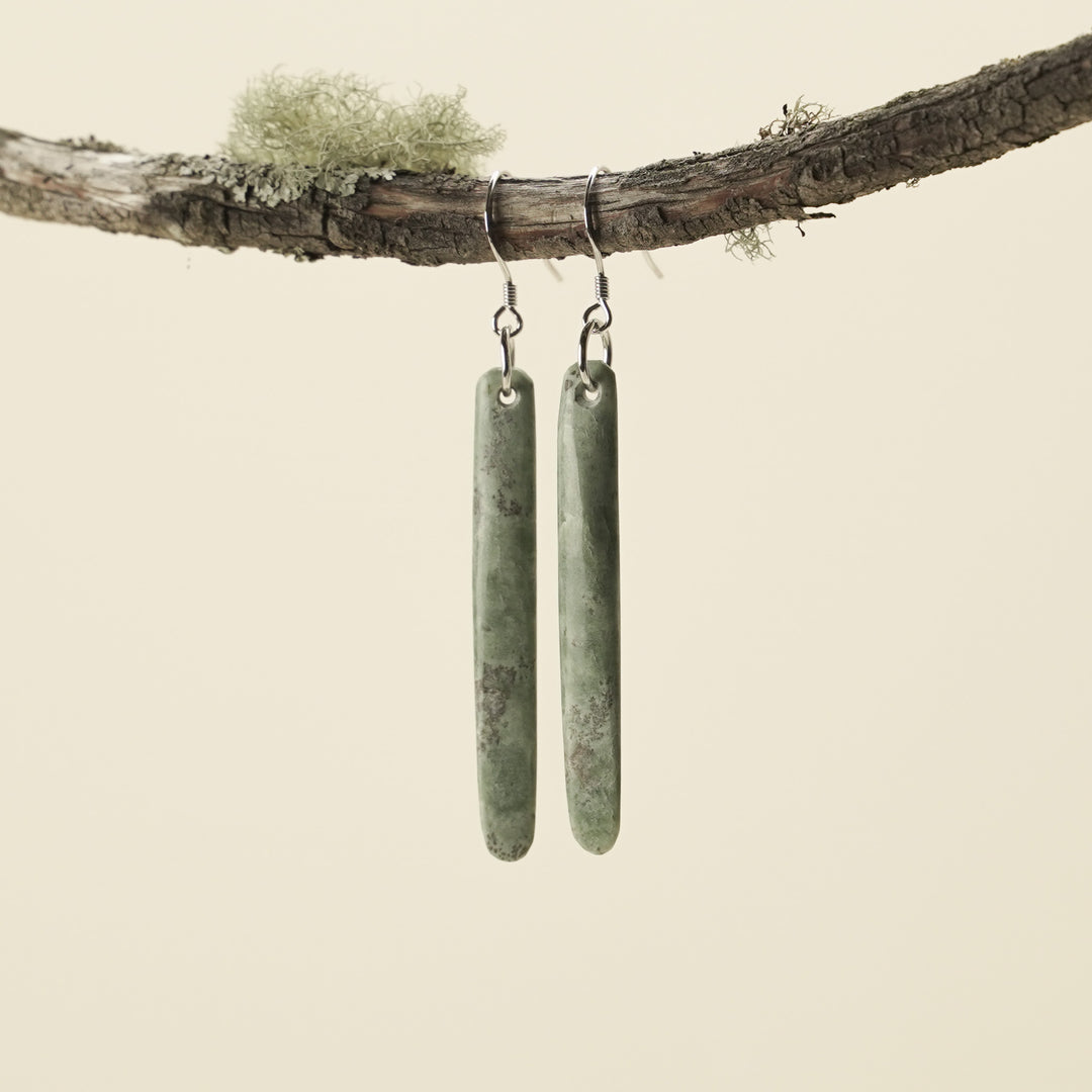 Drop Kōkopu Pounamu Medium Earrings 60mm