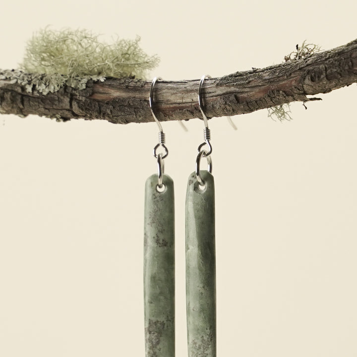 Drop Kōkopu Pounamu Medium Earrings 60mm