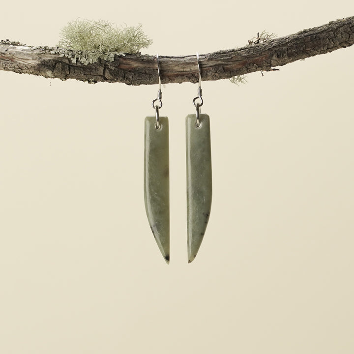 Drop Inanga Pounamu Medium Earrings 60mm
