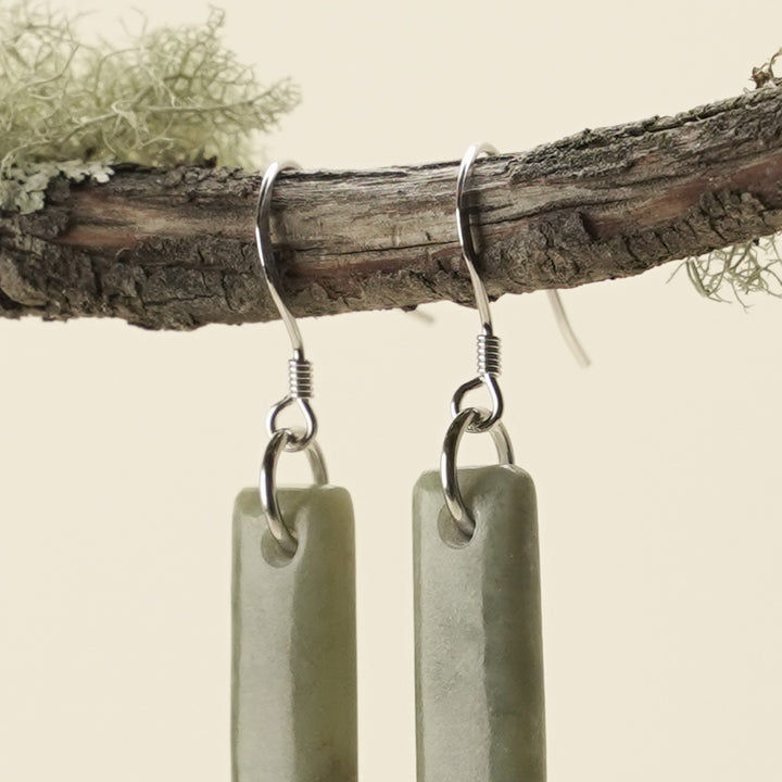 Drop Inanga Pounamu Medium Earrings 60mm