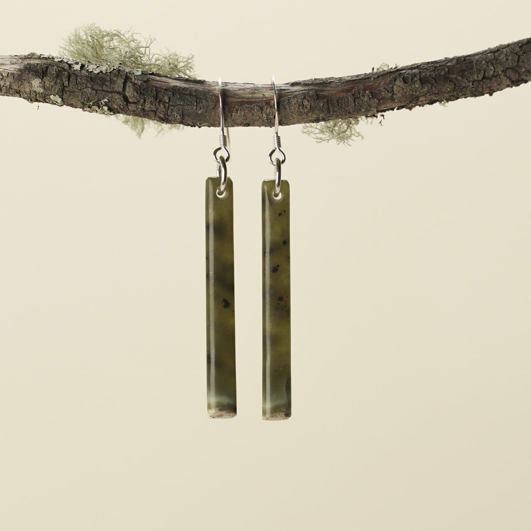 Medium Large Tangiwai Pounamu Earrings 70mm