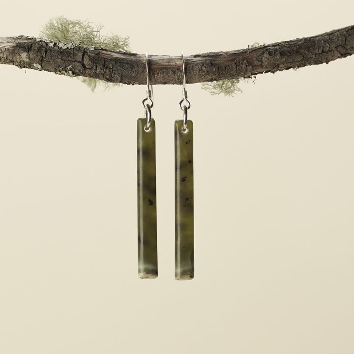 Medium Large Tangiwai Pounamu Earrings 70mm