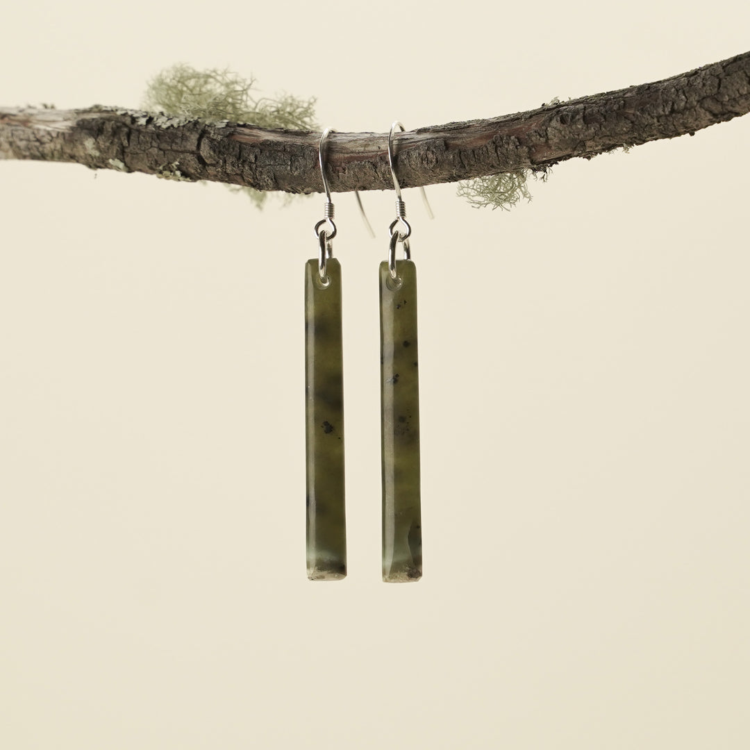 Medium Large Tangiwai Pounamu Earrings 70mm