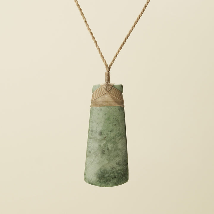 Toki Whakarei Carved Large Inanga Pounamu Pendant