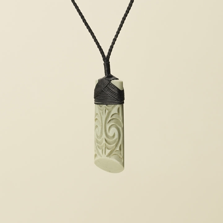 Toki Whakarei Carved Medium Inanga Pounamu Pendant