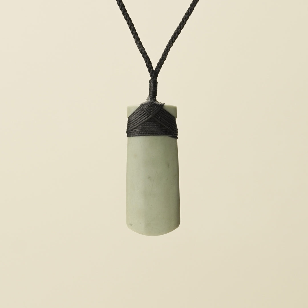 Toki Whakarei Carved Medium Inanga Pounamu Pendant